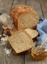 Oatmeal and honey bread Royalty Free Stock Photo