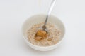 Oatmeal with peanut butter and honey