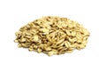 Oatmeal pile isolated on white background