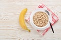 Oatmeal porridge. Healthy breakfast Royalty Free Stock Photo
