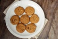 Oatmeal raisin cookie isolated Royalty Free Stock Photo