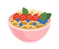 Oatmeal with strawberry