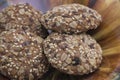 Oatmeal cookies on a beautiful background