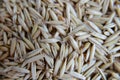 Oats grains close up, natural texture background, top view Royalty Free Stock Photo