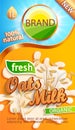 Oats milk label for your brand.