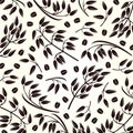 Oats pattern background set. Isolated icon oats. Vector