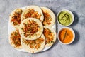 famous south Indian food Uthappam with chutney. Royalty Free Stock Photo