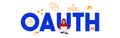 OAUTH Open authentication Vector login password, security web form templates. Royalty Free Stock Photo