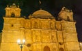 Oaxaca architecture at night, Mexico Royalty Free Stock Photo