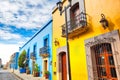 Oaxaca city, Scenic old city streets and colorful colonial buildings in historic city center