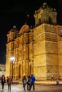 Oaxaca architecture at night, Mexico Royalty Free Stock Photo