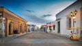 Street of Oaxaca by night, Mexico. Royalty Free Stock Photo