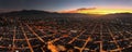 Oaxaca panorama aerial view by the sunset Royalty Free Stock Photo