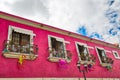 Oaxaca, Scenic old city streets and colorful colonial buildings in historic city center Royalty Free Stock Photo