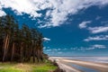 Ob River. Spring landscape