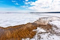 The Ob river in the spring. The Town Of Berdsk, Western Siberia