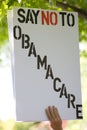 Obama care sign. Royalty Free Stock Photo