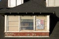 Obama Hope Poster in LA Window Royalty Free Stock Photo