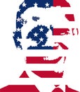 Obama USA flag vector illustration