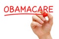 ObamaCare Red Marker Royalty Free Stock Photo