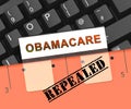 Obamacare Repeal Or Replace American Health Care Reform - 3d Illustration Royalty Free Stock Photo