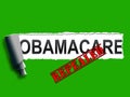 Obamacare Repeal Or Replace American Health Care Reform - 3d Illustration Royalty Free Stock Photo