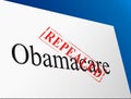 Obamacare Repeal Or Replace Us Healthcare Reform - 3d Illustration