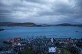 Oban Harbour at Rainy Day in Scotland Royalty Free Stock Photo