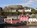 OBAN, SCOTLAND, MAY-07,2015, Oban distillery and McCaig tower