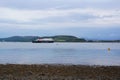 The Calmac ferry MV Clansman leaving Oban harbour Royalty Free Stock Photo