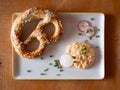 Obatzda Cheese Spread with Brezel Royalty Free Stock Photo