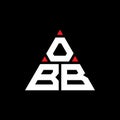 OBB triangle letter logo design with triangle shape. OBB triangle logo design monogram. OBB triangle vector logo template with red Royalty Free Stock Photo