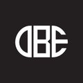 OBE letter logo design on black background. OBE creative initials letter logo concept. OBE letter design Royalty Free Stock Photo