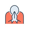 Color illustration icon for Obedient, obedience and adherence