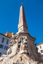 Obelisco del Pantheon in the center of the Pantheon Fountain, Piazza della Rotonda, Rome, Italy