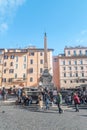 The Obelisco Macuteo at Piazza della Rotonda square next to Pantheon