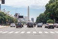 Obelisk and 9 de Julio Avenue in Buenos Aires