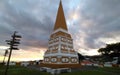 Alto da Memoria obelisk, view at sunset, Angra do Heroismo, Terceira, Azores, Portugal