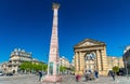 Obelisk and Aquitaine Gate on Place de la Victoire in Bordeaux, France