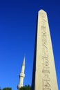 Obelisk and Blue Mosque Royalty Free Stock Photo