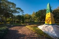 Obelisk in the brazilian triple border