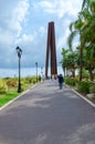 Obelisk de Venet, or Nine Oblique Lines Neuf Lignes Obliques on Promenade des Anglais, Nice, France