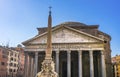 Obelisk Della Porta Fountain Pantheon Piazza Rome Italy