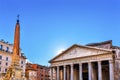 Obelisk Della Porta Fountain Pantheon Piazza Rotunda Rome Italy