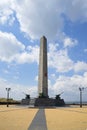 Obelisk of Glory atop Mount Mithridates summer day. Kerch, Crimea