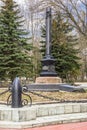 Obelisk on the grave of Vasilij Gracinskij, who was the first Soviet military Commissar of the city of Rzhev.