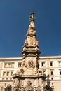 Obelisk of Guglia Immaculate Virgin on Piazza Gesu Nuovo in Naples Naples, Italy Royalty Free Stock Photo