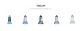 Obelisk icon in different style vector illustration. two colored and black obelisk vector icons designed in filled, outline, line