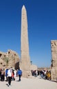 Obelisk at the Karnak Temple Complex, near Luxor, Egypt Royalty Free Stock Photo