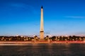 Obelisk of Luxor erected since 1836 in the center of the Place de la Concorde in Paris, France Royalty Free Stock Photo